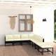 Sonata Set mobilier de grădină cu perne, 8 piese, negru, poliratan