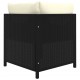 Sonata Set mobilier de grădină cu perne, 8 piese, negru, poliratan