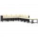 Sonata Set mobilier de grădină cu perne, 8 piese, negru, poliratan