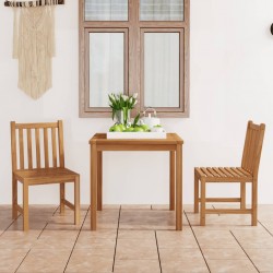 Sonata H Градински комплект за хранене от 3 части, 80x80 см, масивно тиково дърво - Seturi pentru exterior