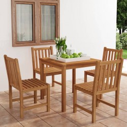 Sonata H Градински комплект за хранене, 5 части, 80x80 см, масивно тиково дърво - Seturi pentru exterior