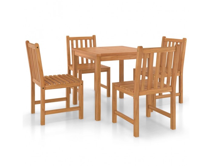 Sonata H Градински комплект за хранене, 5 части, 80x80 см, масивно тиково дърво