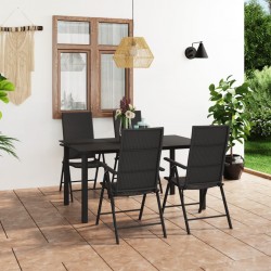 Sonata H Градински трапезен комплект, 5 части, черен - Seturi pentru exterior