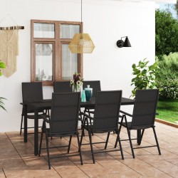Sonata H Градински трапезен комплект, 7 части, черен - Seturi pentru exterior
