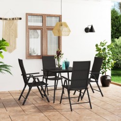 Sonata H Градински трапезен комплект, 5 части, черен - Seturi pentru exterior