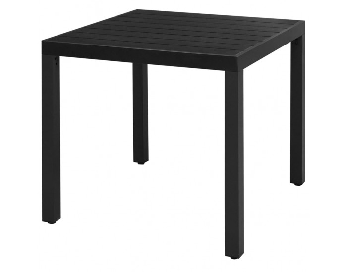 Sonata H Градински трапезен комплект, 3 части, PVC ратан, черен