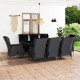 Sonata Set mobilier exterior cu perne, 9 piese, gri închis, poliratan
