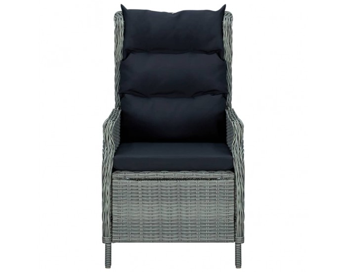 Sonata Set mobilier de exterior cu perne 9 piese gri deschis poliratan