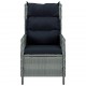 Sonata Set mobilier de exterior cu perne 9 piese gri deschis poliratan