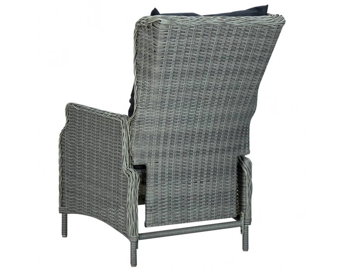 Sonata Set mobilier exterior cu perne, 9 piese, gri deschis, poliratan