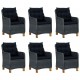 Sonata Set mobilier exterior cu perne, 7 piese, gri închis, poliratan