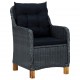 Sonata Set mobilier exterior cu perne, 7 piese, gri închis, poliratan