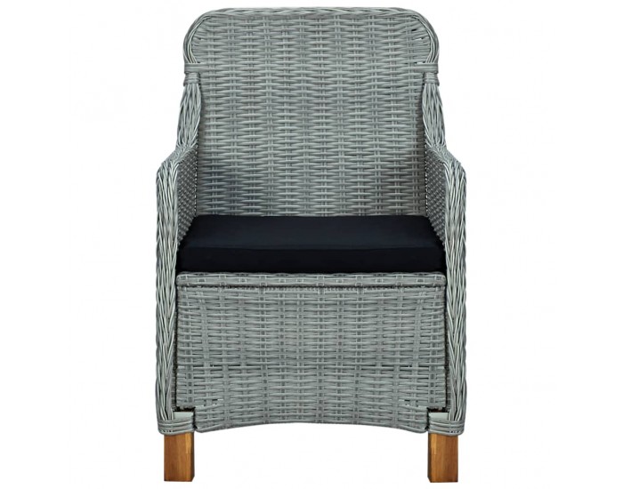 Sonata Set mobilier de exterior cu perne,7 piese,gri deschis,poliratan