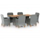 Sonata Set mobilier de exterior cu perne,7 piese,gri deschis,poliratan