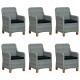 Sonata Set mobilier de exterior cu perne,7 piese,gri deschis,poliratan