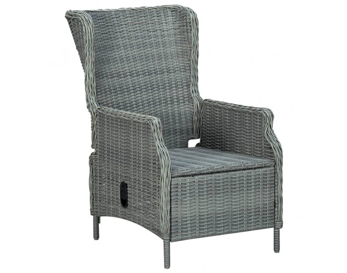 Sonata Set mobilier de exterior cu perne,9 piese,gri deschis,poliratan