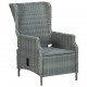Sonata Set mobilier de exterior cu perne,9 piese,gri deschis,poliratan