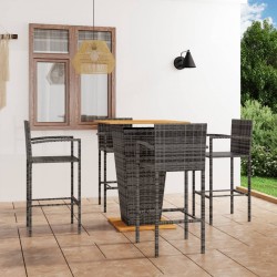 Sonata H Градински бар комплект, 5 части, сив - Seturi pentru exterior
