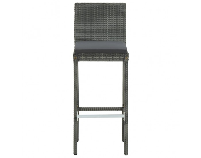 Sonata H Градински бар комплект с възглавници, 3 части, сив