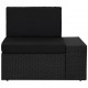 Sonata Set mobilier de grădină, 9 piese, negru, poliratan