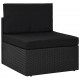 Sonata Set mobilier de grădină, 9 piese, negru, poliratan