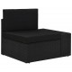 Sonata Set mobilier de grădină, 9 piese, negru, poliratan