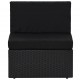 Sonata Set mobilier de grădină, 9 piese, negru, poliratan