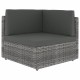 Sonata Set mobilier de grădină cu perne, 7 piese, gri, poliratan