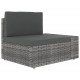 Sonata Set mobilier de grădină cu perne, 5 piese, gri, poliratan