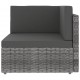 Sonata Set mobilier de grădină cu perne, 9 piese, gri, poliratan