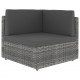 Sonata Set mobilier de grădină cu perne, 9 piese, gri, poliratan