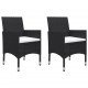 Sonata H Градински трапезен комплект, 3 части, черен