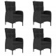 Sonata Set mobilier de grădină, 5 piese, negru