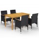 Sonata Set mobilier de grădină, 5 piese, negru