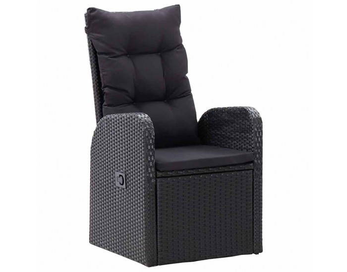 Sonata H Градински трапезен комплект, 9 части, черен