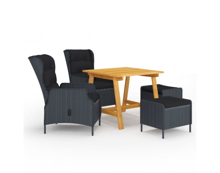 Sonata Set mobilier de grădină, 5 piese, gri închis