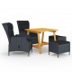 Sonata Set mobilier de grădină, 5 piese, gri închis