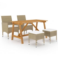 Sonata H Градински трапезен комплект, 5 части, бежов - Seturi pentru exterior