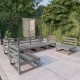 Sonata Set mobilier de grădină, 6 piese, gri, lemn masiv de pin