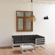 Sonata Set mobilier de grădină cu perne, 5 piese, lemn masiv de pin