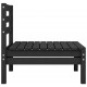 Sonata Set mobilier de grădină, 5 piese, negru, lemn masiv de pin