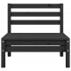 Sonata Set mobilier de grădină, 5 piese, negru, lemn masiv de pin