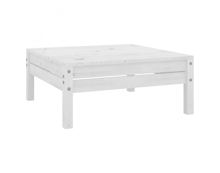Sonata H Градински лаундж комплект, 4 части, бял, бор масив