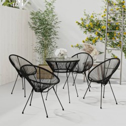 Sonata H Градински трапезен комплект от 5 части черен - Seturi pentru exterior