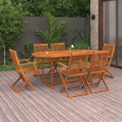 Sonata H Градински трапезен комплект, 7 части, 180x90x75см, акация масив - Seturi pentru exterior