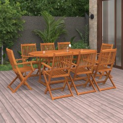 Sonata H Градински трапезен комплект, 9 части, 180x90x75см, акация масив - Seturi pentru exterior