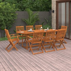 Sonata H Градински трапезен комплект, 9 части, 220x90x75см, акация масив - Seturi pentru exterior