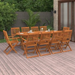 Sonata H Градински трапезен комплект, 11части, 220x90x75см, акация масив - Seturi pentru exterior
