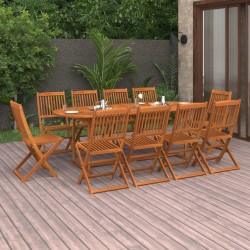 Sonata H Градински трапезен комплект, 11части, 220x90x75см, акация масив - Seturi pentru exterior