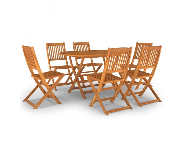 Sonata Set mobilier de grădină, 7 piese, lemn masiv de acacia